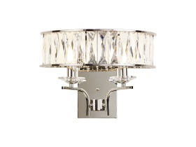 IL31822  Vivienne Crystal Wall Lamp 2 Light Polished Nickel